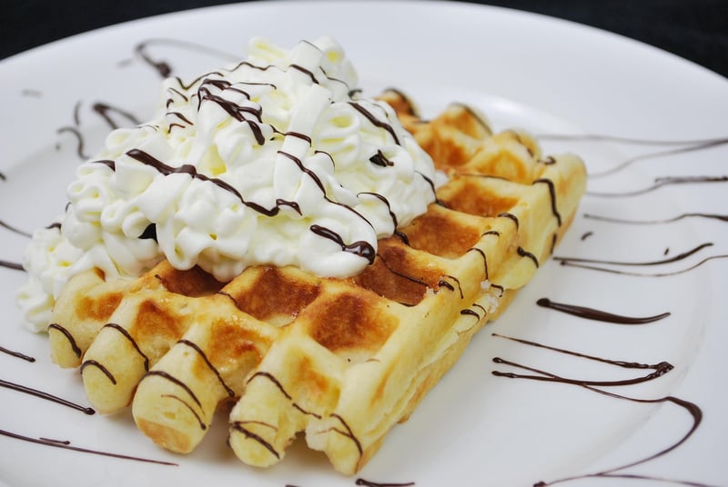 Waffle with berries